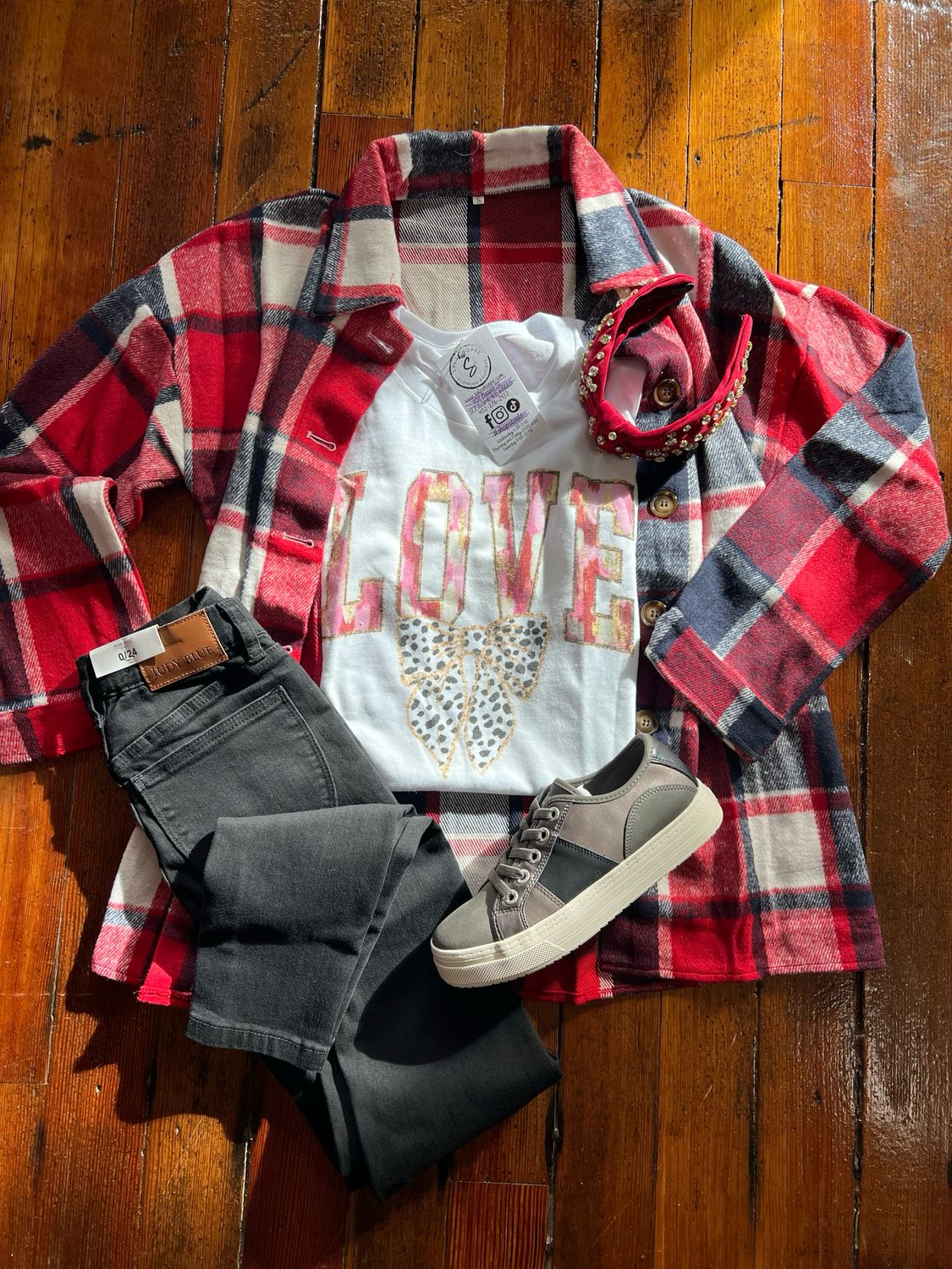 Red/Navy Shacket