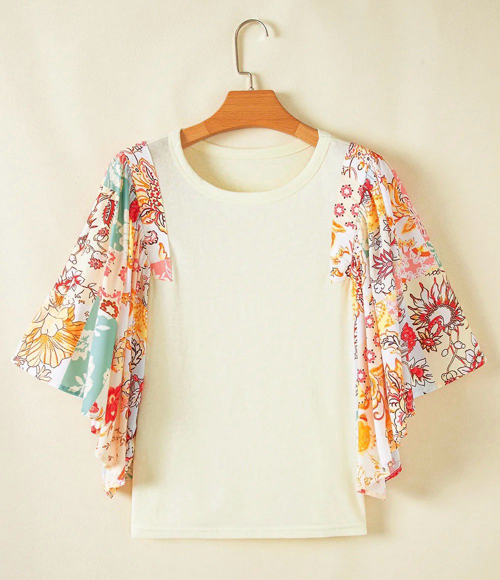 Floral Batwing Top