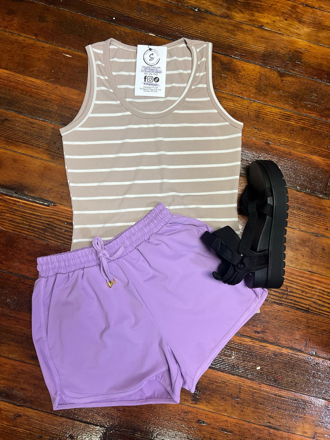 Fitted Striped Tank