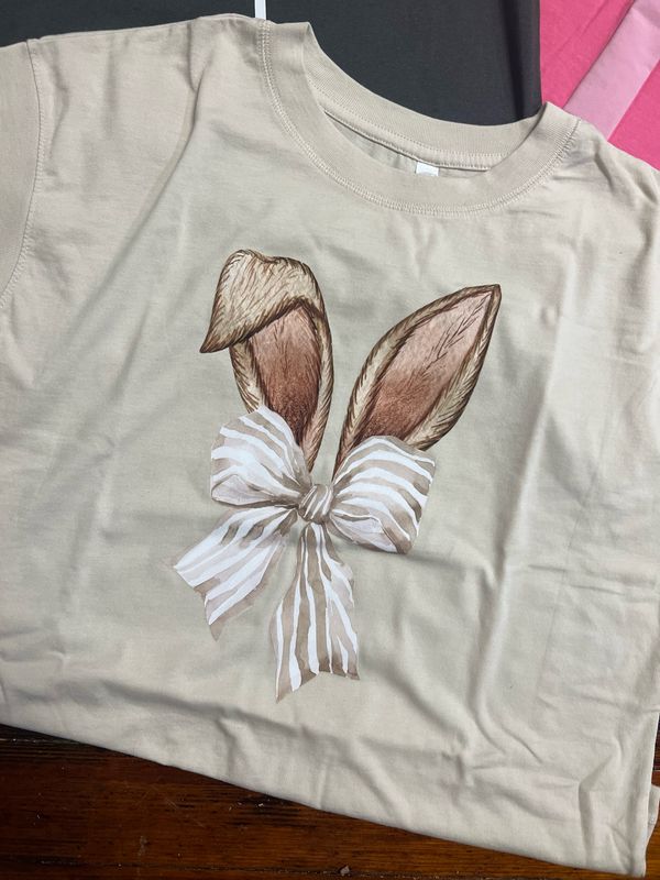 Slouchy Bunny Bow Tee