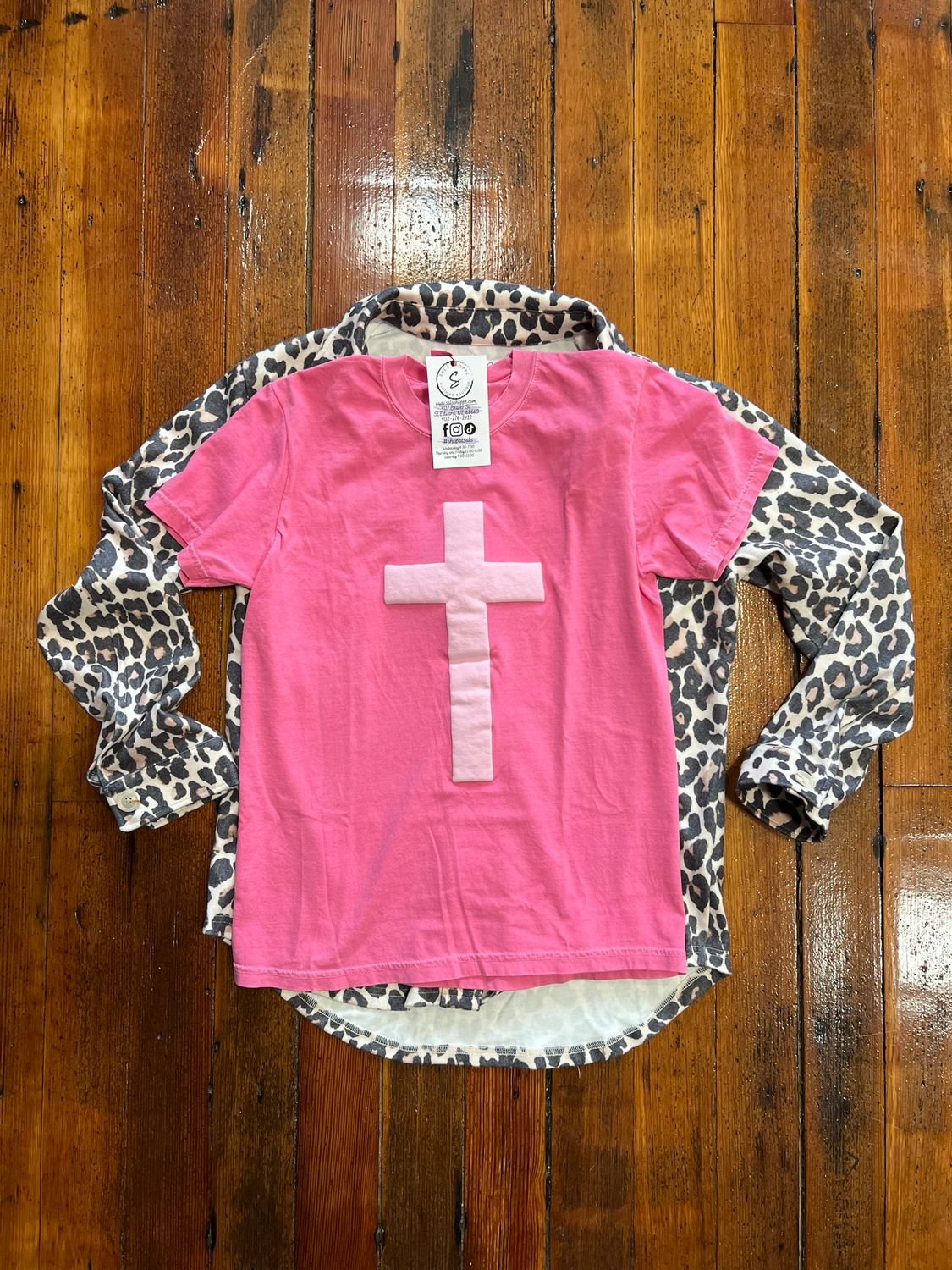 Pink Cross Puff Tee