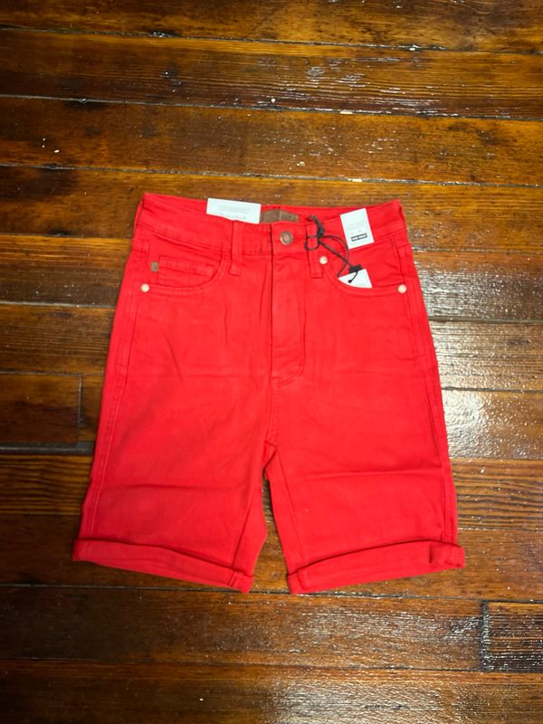 JB Tummy Control RED Bermuda Shorts