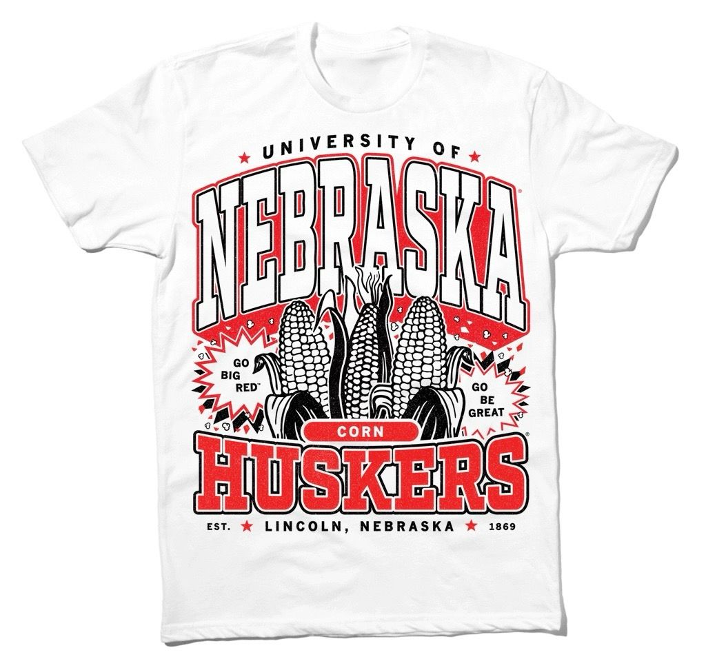 Huskers Max Collegiate Tee-White