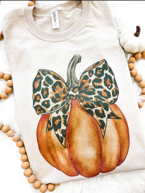 Leopard Bow Pumpkin