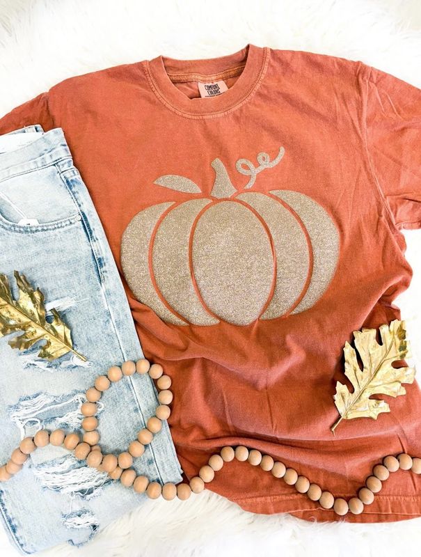 Glitter Pumpkin Tee