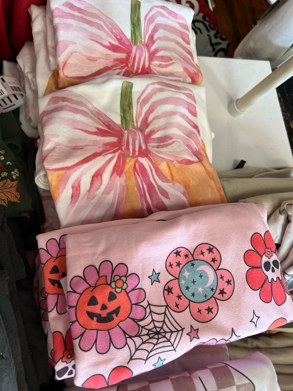 Pink Bow Pumpkin Tee