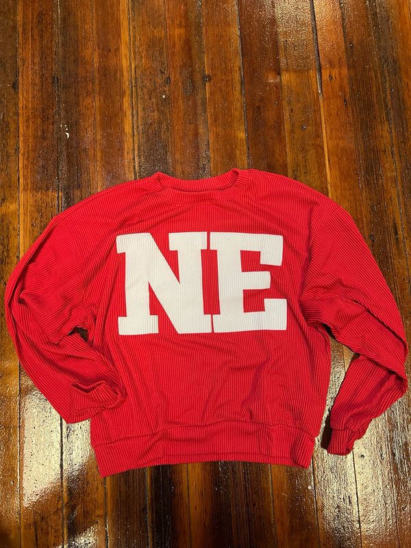 NE Nebraska' Comfy Oversize Graphic Sweatshirt NE Nebraska' Comfy Oversize Graphic Sweatshirt