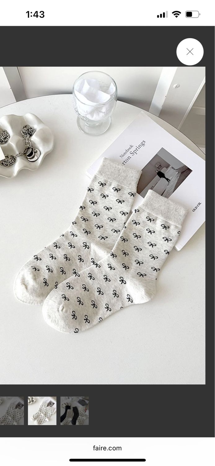 BOW Crew Socks