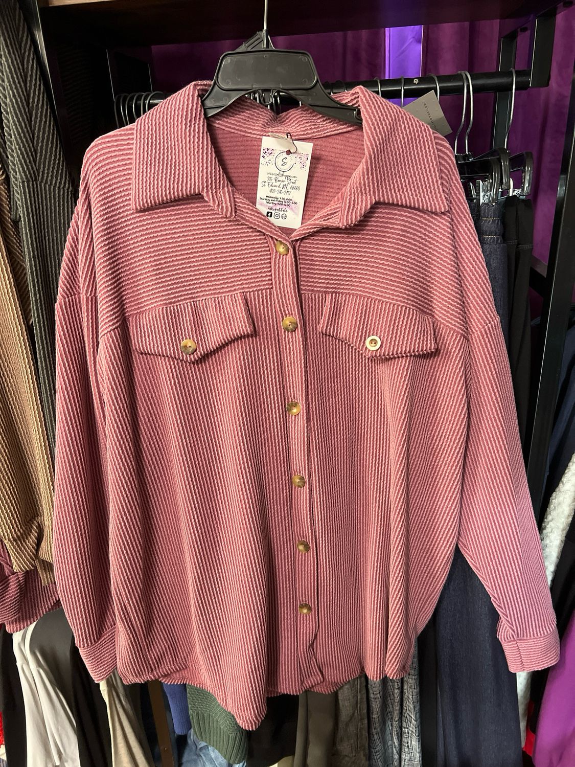 Ribbed Cardigan PLUS