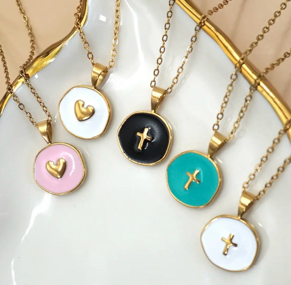 Tarnish Free Cross Or Heart Necklace