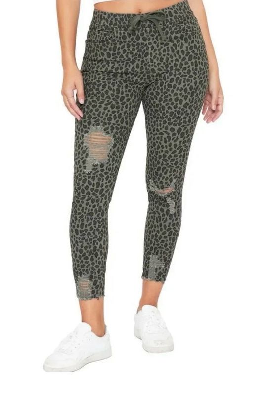 Olive Cheetah Jogger