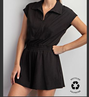 RM Butter SS Quarter Zip Romper
