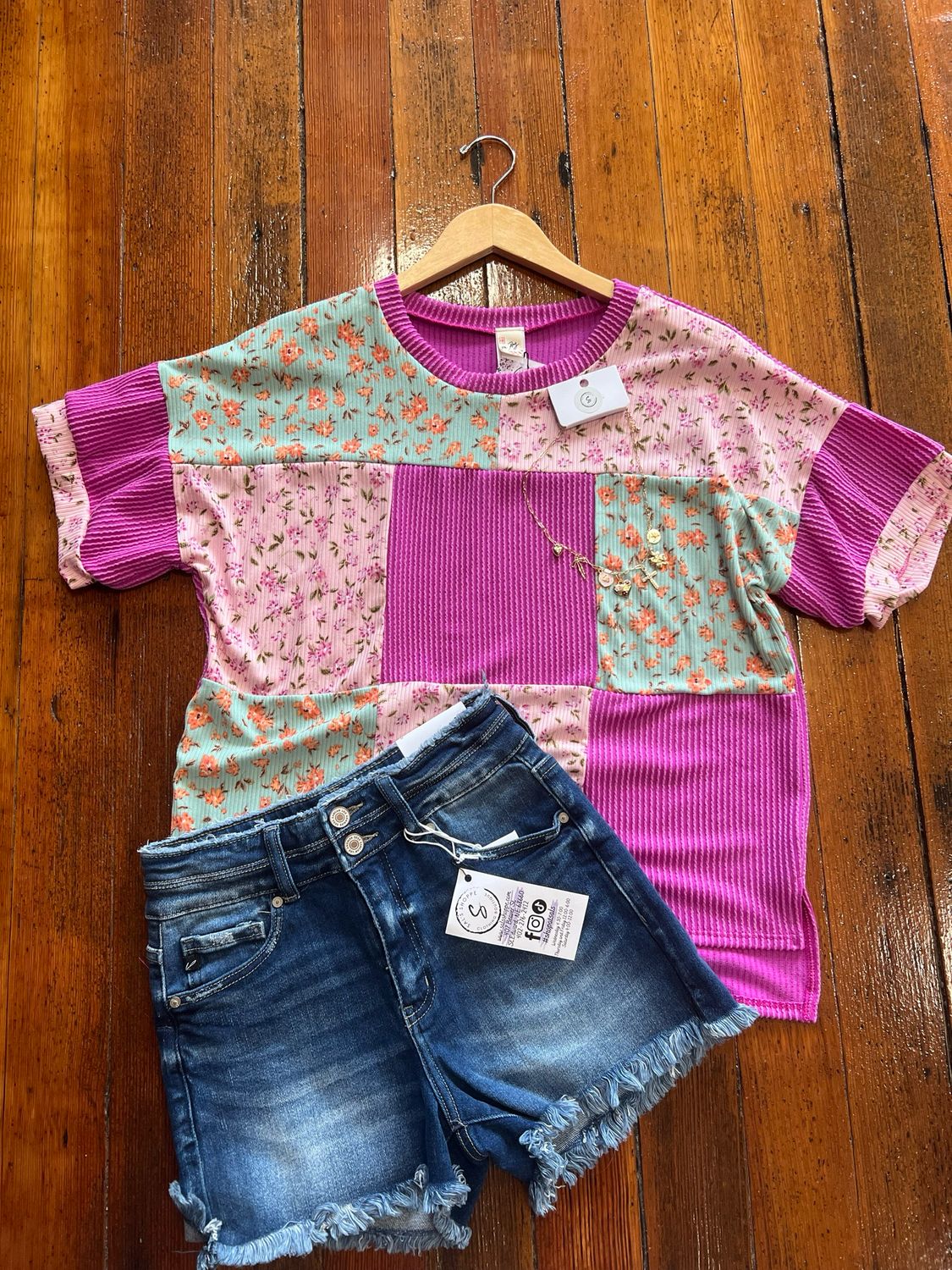 Floral Patch Work Top