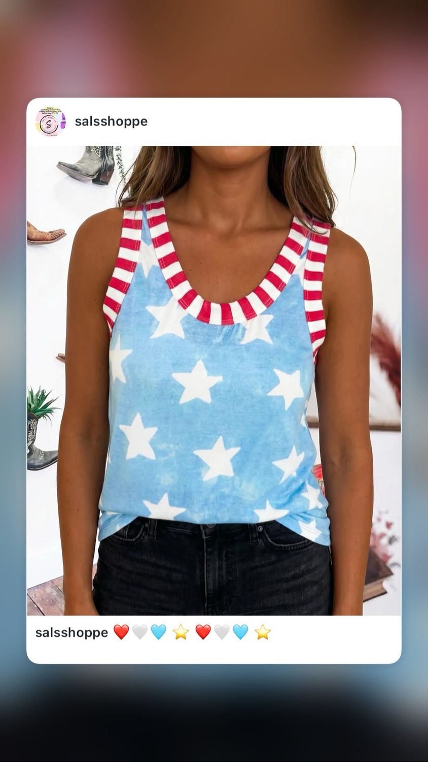 Star Trimmed Tank