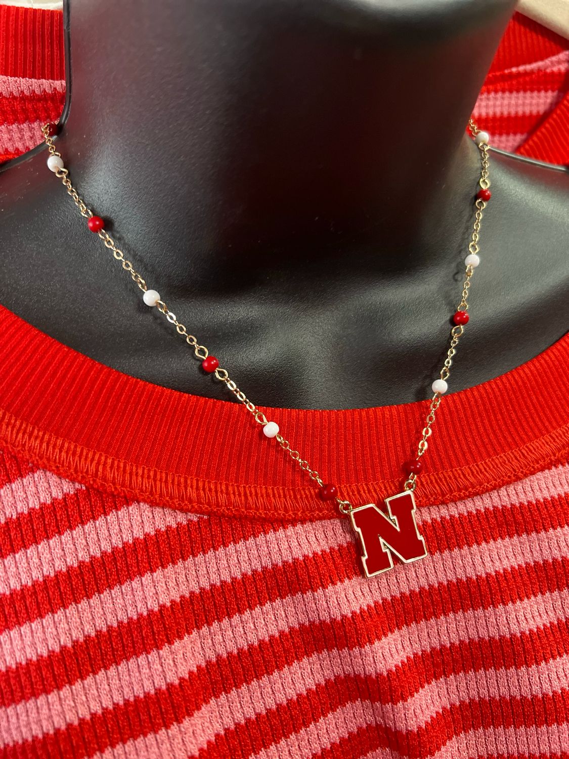 NE Huskers Logo Layering Necklace