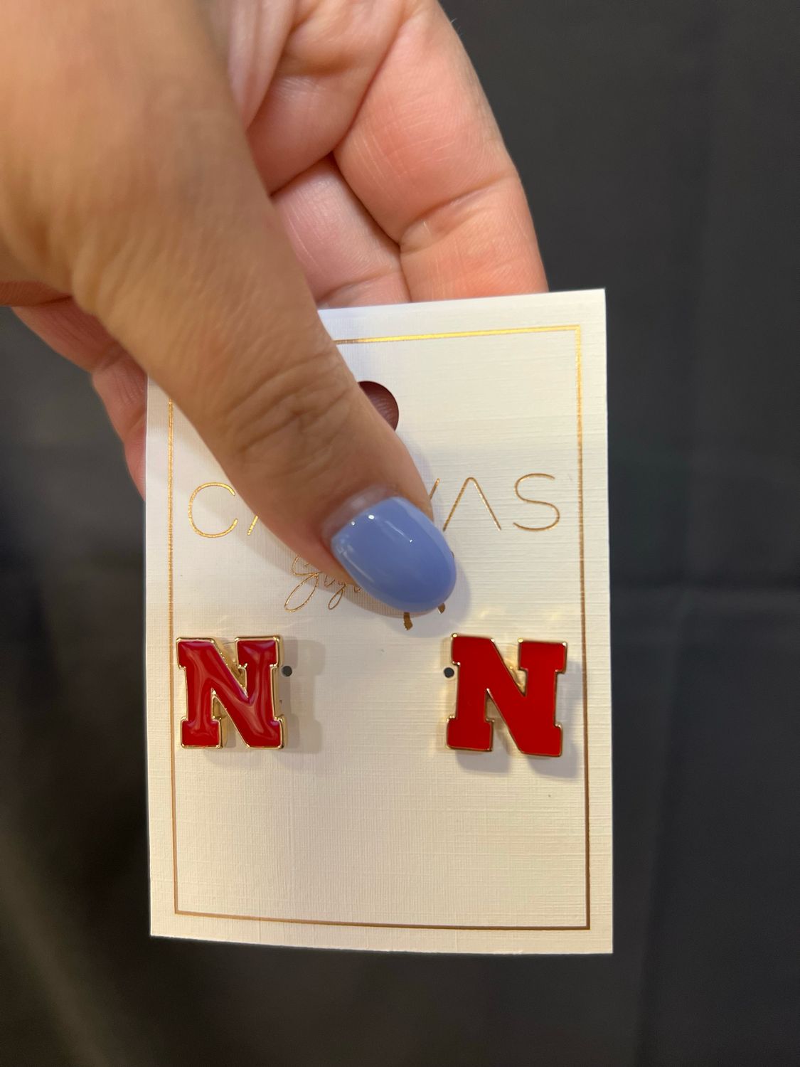 NE Enamel Logo Stud