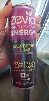 Zevia Energy - Raspberry Lime