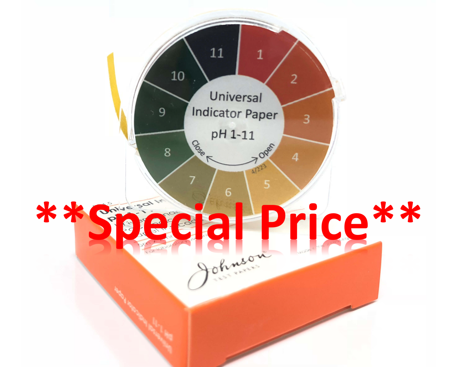 Johnson pH test paper reel