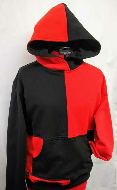Sudadera roja y negra unisex