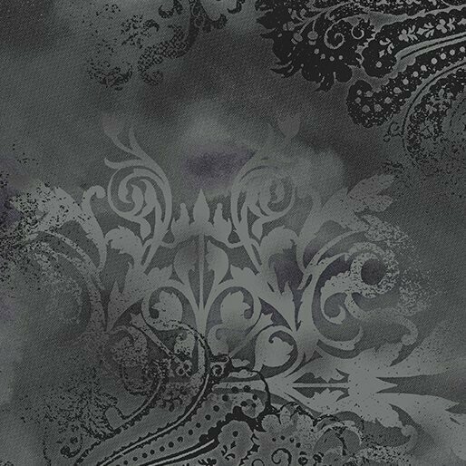 Patchworkstoff Benartex Dreamscape, Ornamente & Ranken, schwarz, 17,00 €/m