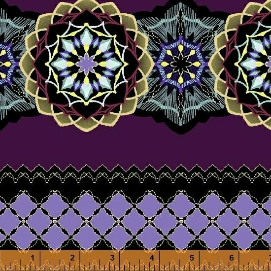 12,00/m, Grand Illusion multicolor Lila border