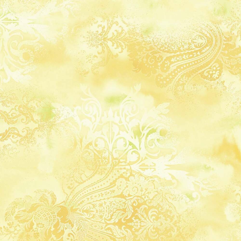 Patchworkstoff Benartex Dreamscape, Ornamente & Ranken, hellgelb, 17,00 €/m
