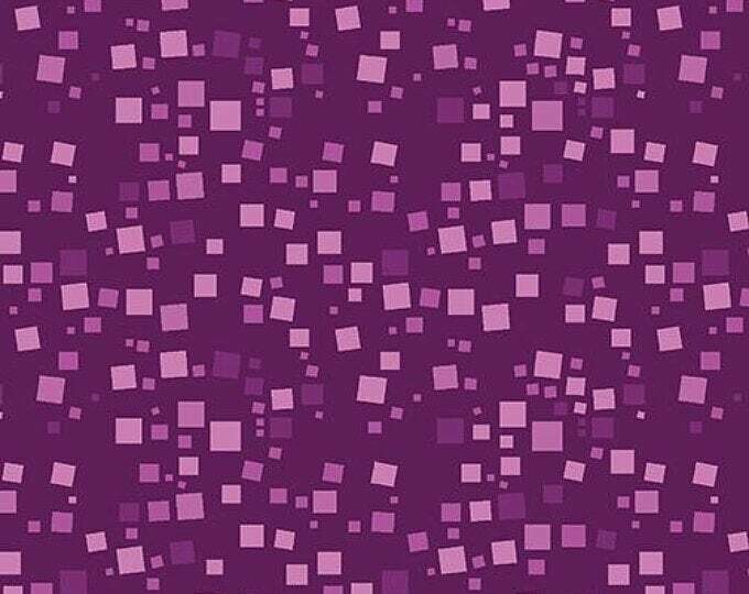 Patchworkstoff "Small Geo Squares Violet" mit Quadraten auf violett, 17,50 €/m*