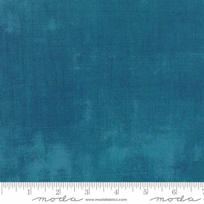 Patchworkstoff "Moda Grunge Horizon Blue" mit Schraffierungen, petrol-grün-blau meliert, 19,00 €/m