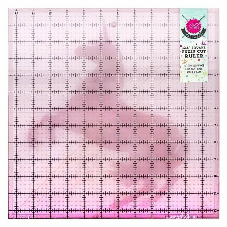 Tula Pink 12,5 inch Square Template with Unicorn, Lineal mit Einhorn