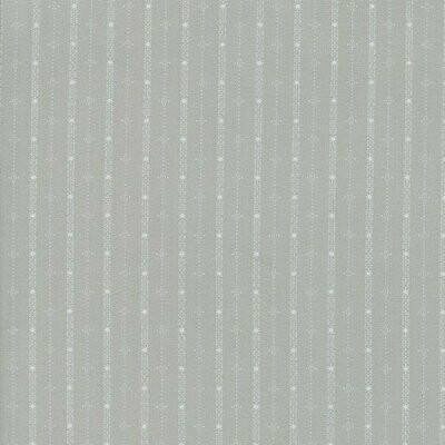17,50/m, Stoff, Streifen, Linien, "Country Christmas", weiß-gestreift auf grau, Baumwollstoff, Patchworkstoff