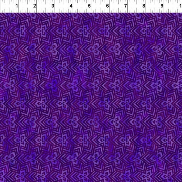 Patchworkstoff , "Cosmos Triangles Purple", dreidimensionale Triangeln von Jason Yenter, 20,00 €/m