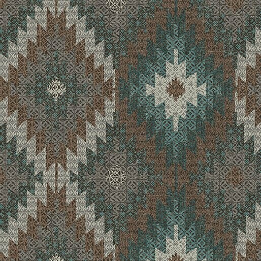 Patchworkstoff "Modern Lodge", indianisches Rautenmuster, braun, 19,50€/m