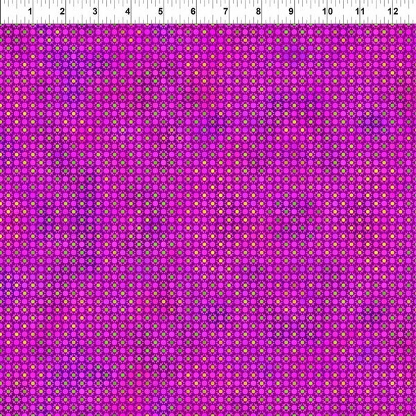 Rest 70 cm, Patchworkstoff "Unusual Garden II Dots" mit Batikeffekt, Punkte, lila, Jason Yenter, 10,00 €/m