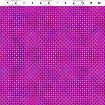 Rest 70 cm, Patchworkstoff Rest 70 cm, Patchworkstoff "Unusual Garden II Dots" mit Batikeffekt, Punkte, lila, Jason Yenter, 10,00 €/m