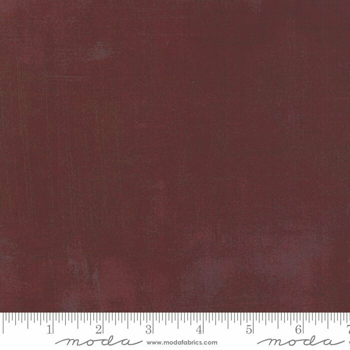 Fat Quarter "Moda Grunge Burgundy", 55 x 50 cm mit Schraffierungen, bordeauxrot-braun meliert, 19,60 €/m