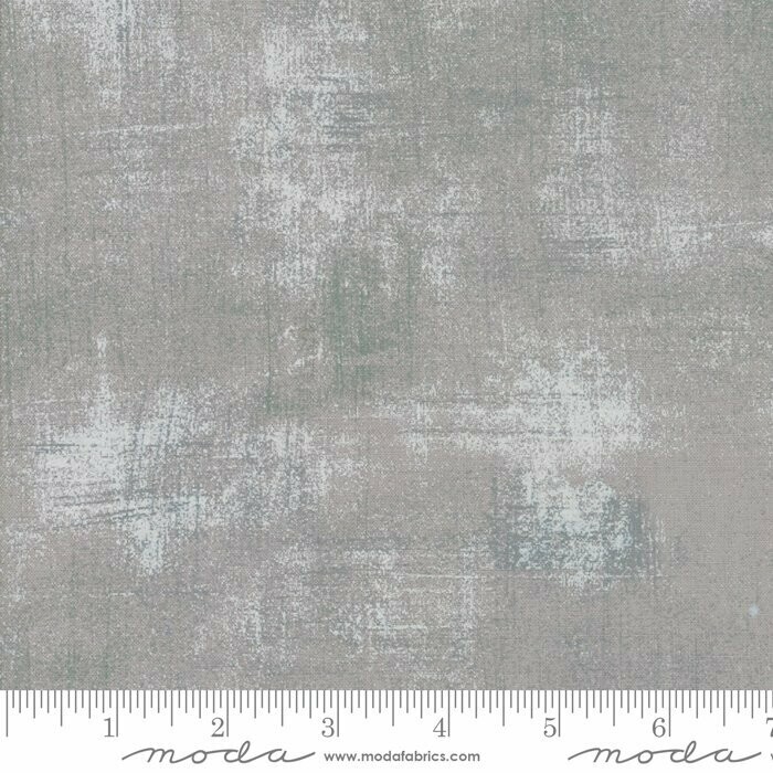 REST 95 cm, Patchworkstoff "Moda Grunge Silver" mit Schraffierungen, grau-silber-blau meliert, 16,84 €/m*