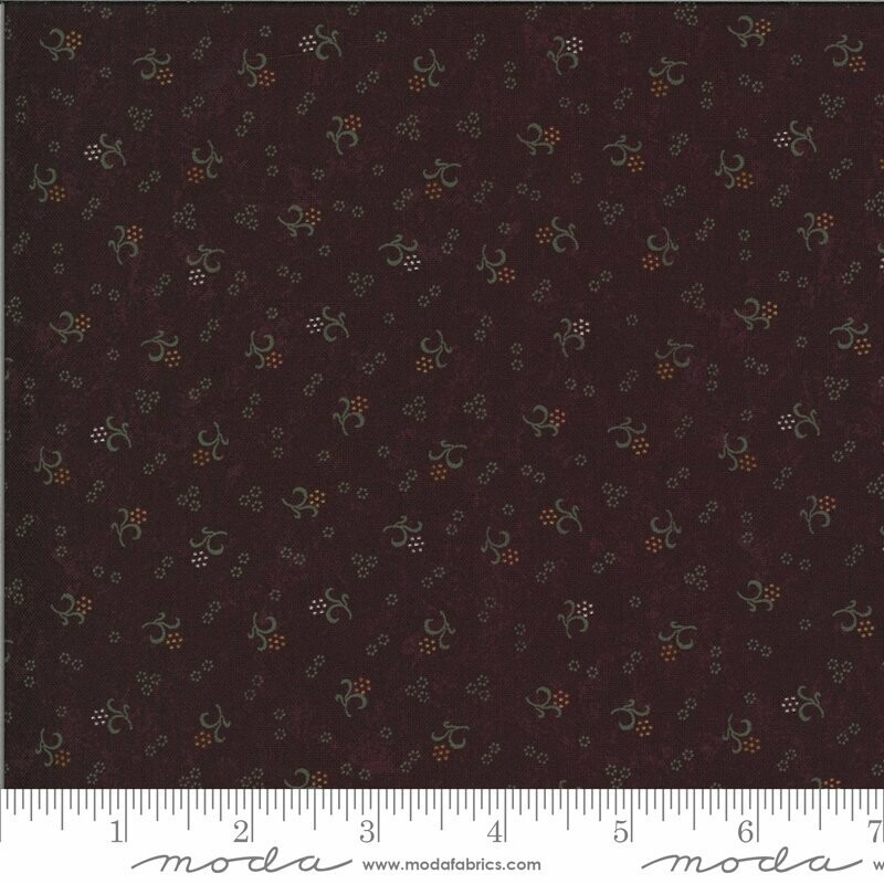 16,00/m Moda, Stoff, grafische Muster, Streumotiv, bordeauxrot, Baumwollstoff, Patchworkstoff, Bittersweet Lane Hydrangea