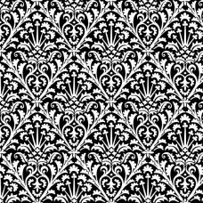 18,50/m, "Avalon", Ornamente, weiße grafische Muster auf schwarzem Grund, Patchwork, Baumwollstoff*