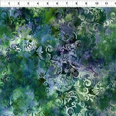 14,00/m, FLORAGRAPHIX V Leaf Swirl Green/ Blue* 14,00/m, FLORAGRAPHIX V Leaf Swirl Green/ Blue*