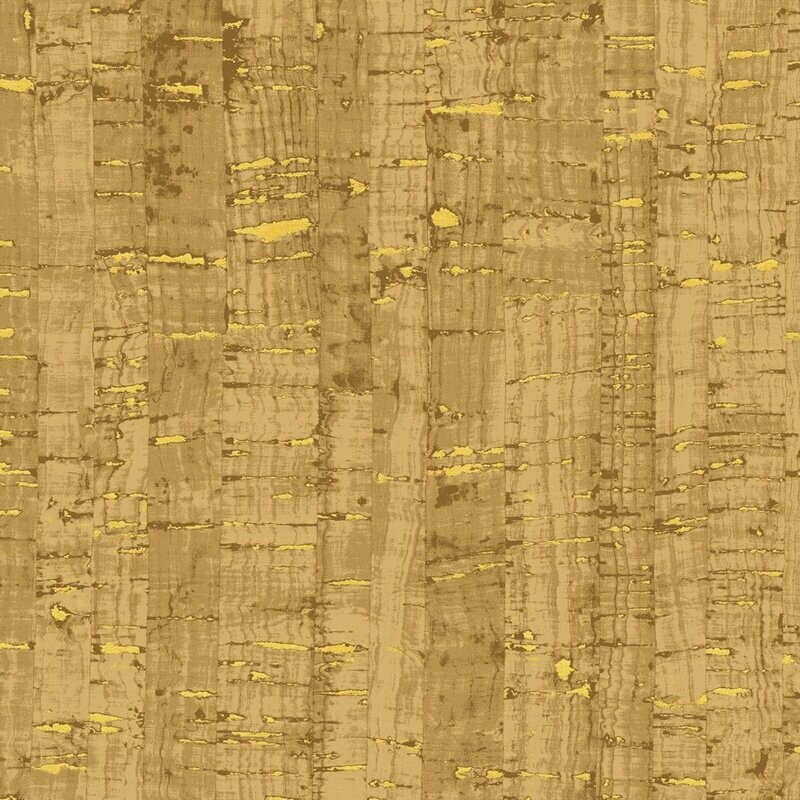 Patchworkstoff Patchworkstoff "Uncorked", Korkoptik, beige-gold, 19,50 €/m*