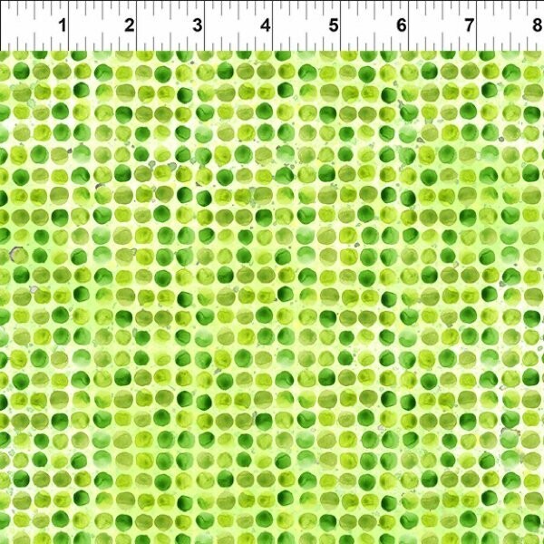 REST 85 cm, Patchworkstoff "Dots Green" mit grünen Punkten, Aquarell Design von Jason Yenter, 14,00€/m*