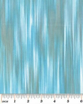 Patchworkstoff "Fleurish Seafoam", Streifen & Holzmuster mit Farbverlauf, hellblau, 18,00 €/m