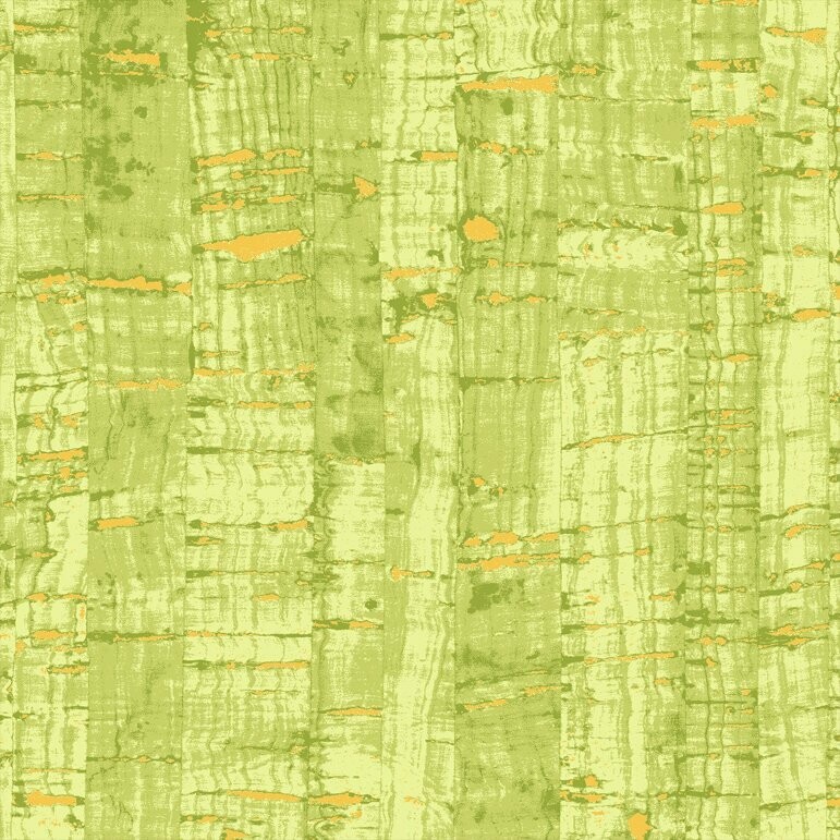 Patchworkstoff "Uncorked", Korkoptik, hellgrün-gold, 19,50 €/m*
