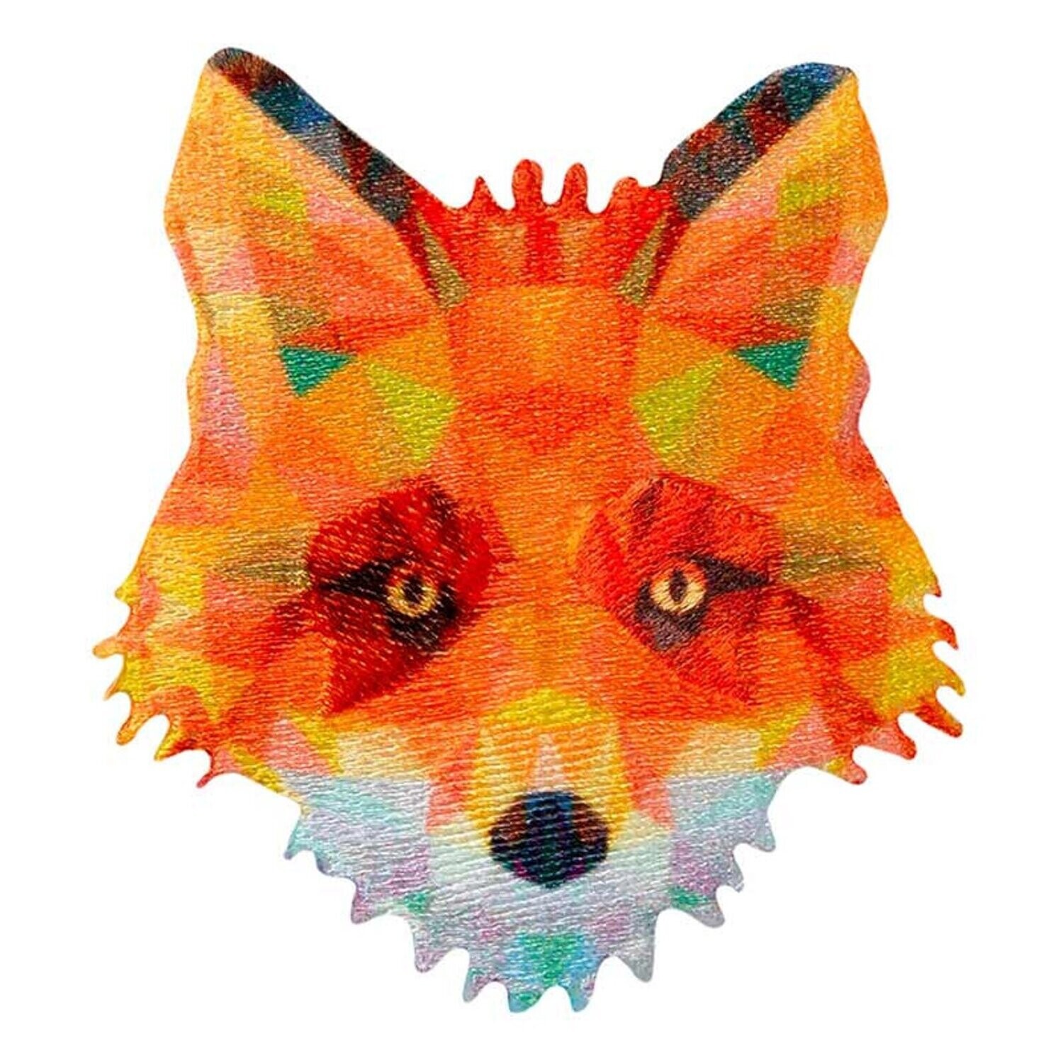 Grafik-Applikation "Fuchs" mit Prisma-Design, orange