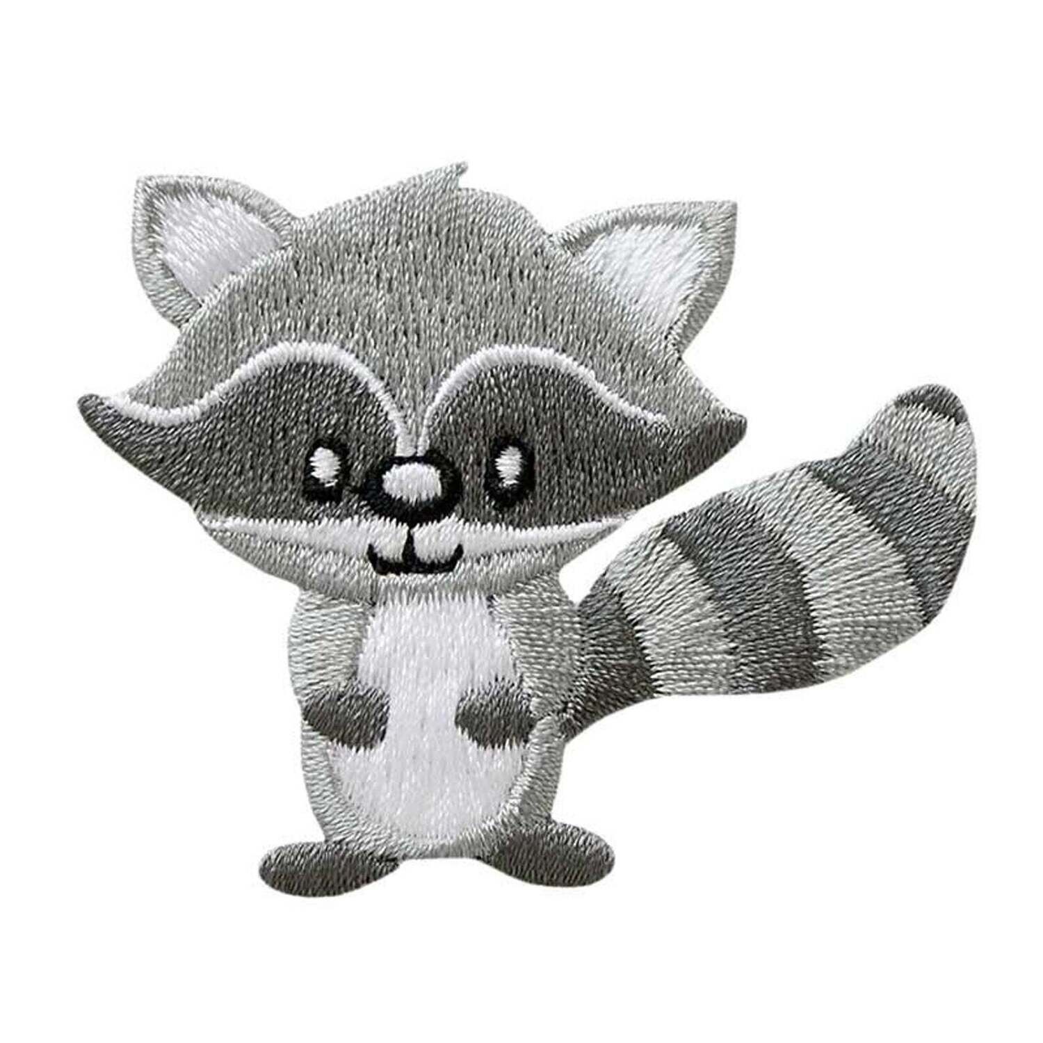 Kinder-Applikation "Waschbär", grau