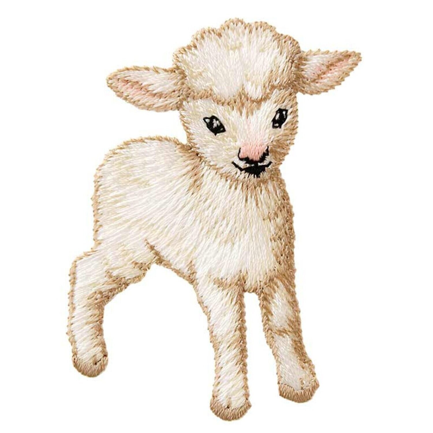 Kinder-Applikation "Lamm", wollweiß