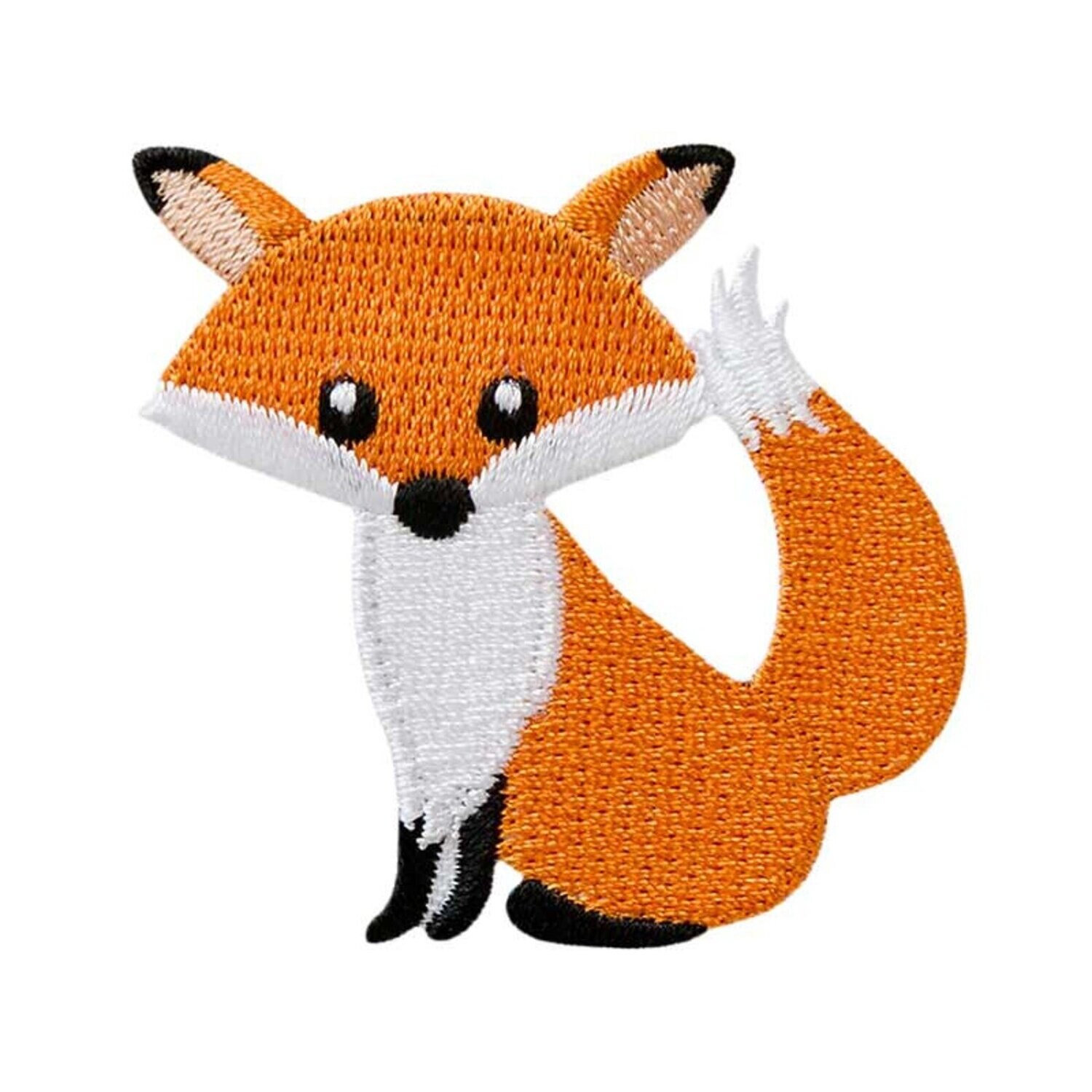 Bestickte Fuchs-Applikation "Foxi", orange