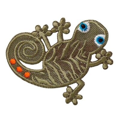Bestickte Applikation Bestickte Applikation "Gecko", oliv