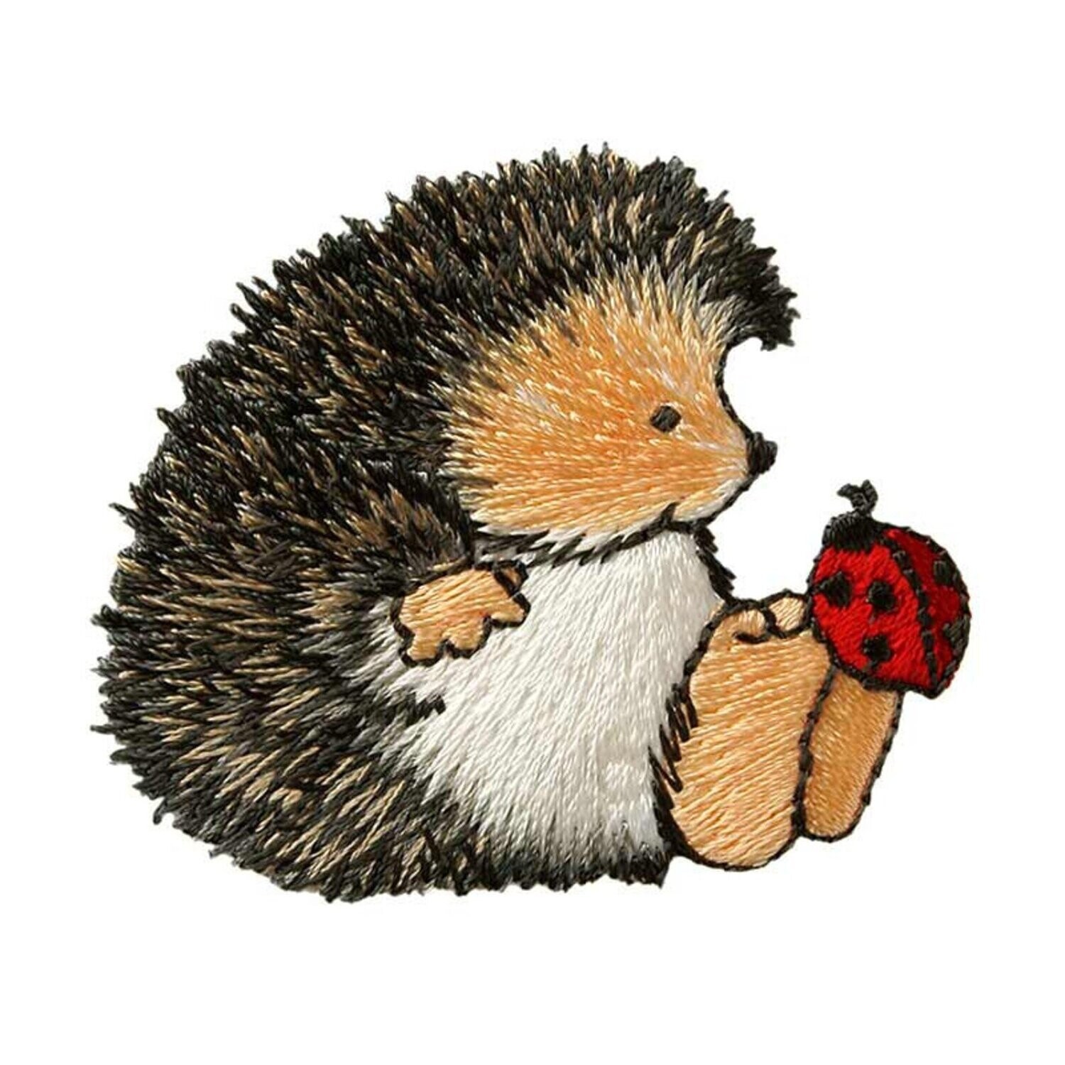 Kinder-Applikation "Igel mit Marienkäfer"