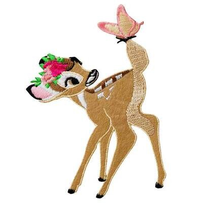 Disney-Applikation "Bambi© mit Schmetterling", hellbraun